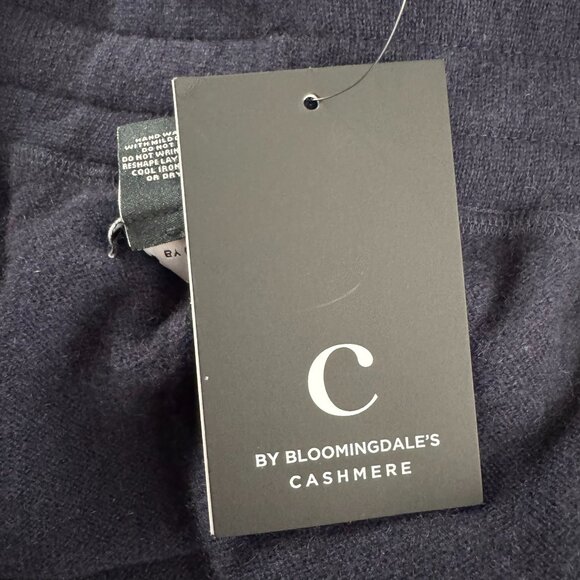 C By Bloomingdale's Cashmere Jogger Pants Womens 2XL Navy Blue NWT PT-2466 - Picture 8 of 12